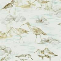 Estuary Birds Wallpaper - Mist/Ivory