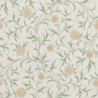 Scroll Wallpaper - Thyme/Pear