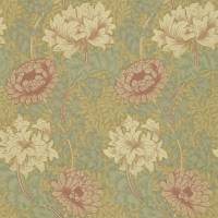 Chrysanthemum Wallpaper - Pink/Yellow/Green