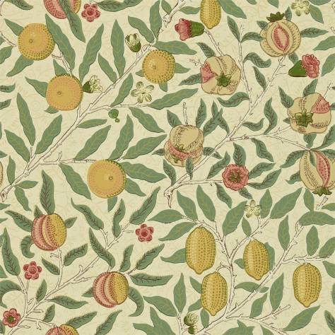 William Morris & Co Compendium II Wallpapers Fruit Wallpaper - Beige/Gold/Coral - DMCW210426