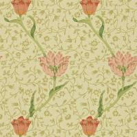 Garden Tulip Wallpaper - Vanilla/Russet