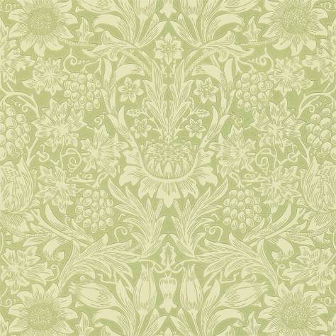 William Morris & Co Compendium II Wallpapers Sunflower Wallpaper - Pale Green - DMCW210477
