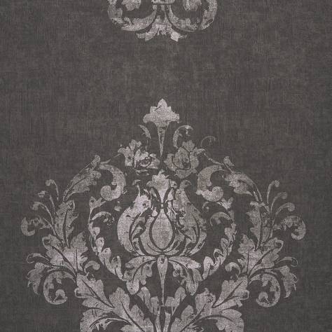 Casadeco Majestic Wallpapers Ornement Wallpaper - Noir/Silver - 26419906
