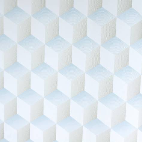 Casadeco Chrome Wallpapers Square 3D Wallpaper - Blue/Gris - 28356119