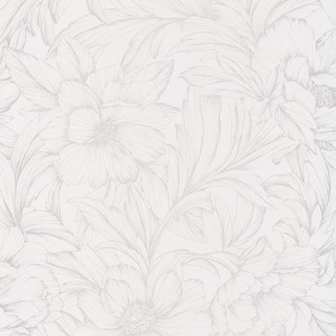 Casadeco Florescence Fabrics and Wallpapers Monceau Wallpaper - Blanc - 82350101