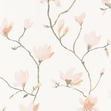 Casadeco Florescence Fabrics and Wallpapers Suzhou Wallpaper - Rose - 82364212