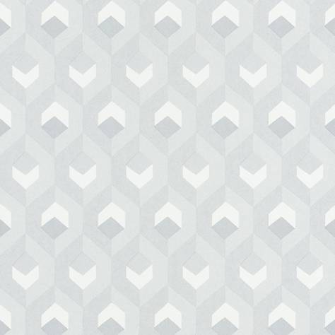 Casadeco Helsinki Wallpapers Hexacube Wallpaper - Blanc - HELS82050102