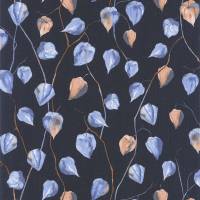 Lanternes Wallpaper - Bleu Indigo