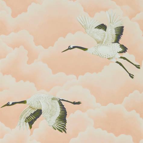 Harlequin Palmetto Wallpapers Cranes in Flight Wallpaper - Blush - HGAT111232