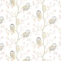 Little Owls Wallpaper - Powder