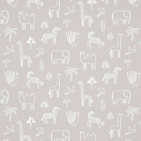 Harlequin Book of Little Treasures Wallpapers Funky Jungle Wallpaper - Stone - HLTF112629