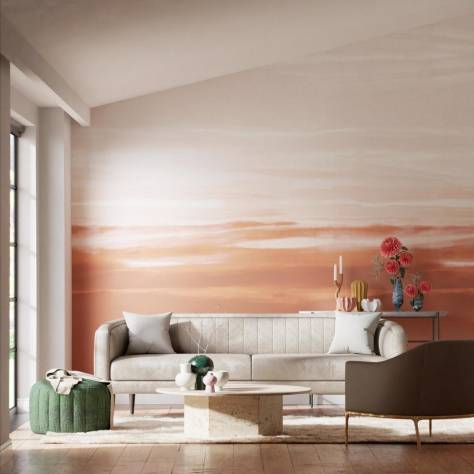 Harlequin Colour 3 Wallpapers Manzara Wallpaper - Brazilian Rosewood/Bleached Coral - HQN3112918
