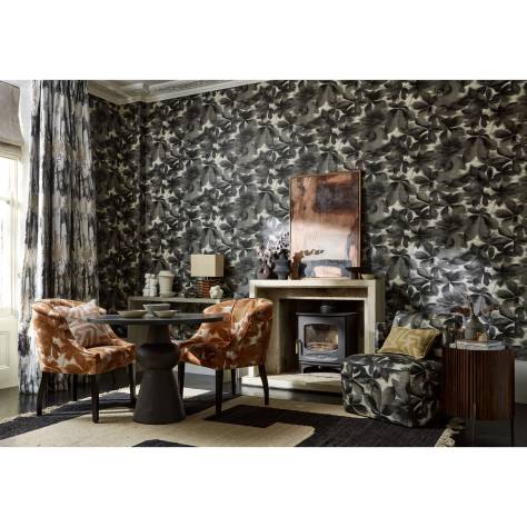 Harlequin Colour 4 Wallcoverings Grounded Wallpaper - Black Earth/Parchment - HC4W113005