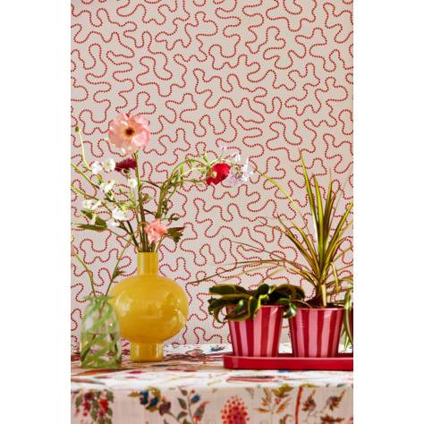 Harlequin Harlequin x Sophie Robinson Wallpapers Wiggle Wallpaper - Carnelian/Rose Quartz - HSRW113062